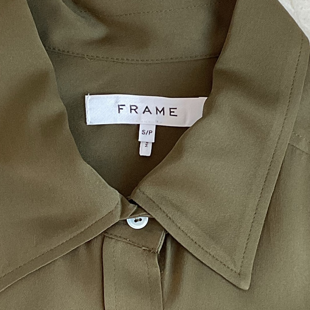 FRAME Denim women’s Epaulet Silk Shirt - Picture 5 of 7